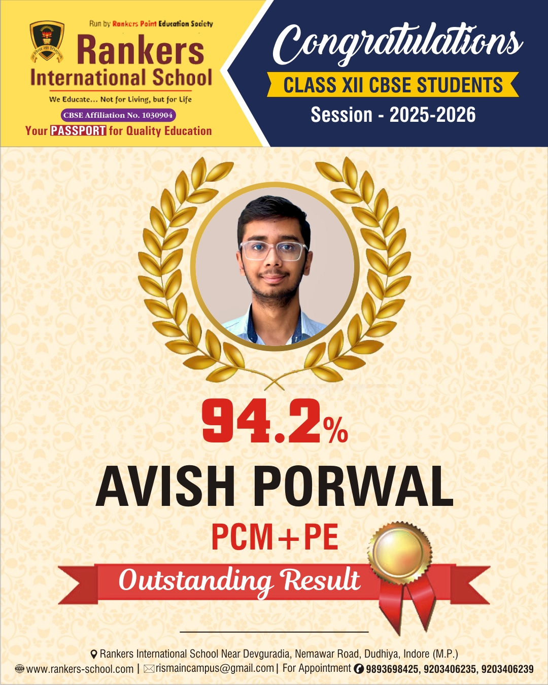 Avish Porwal - 94.2%