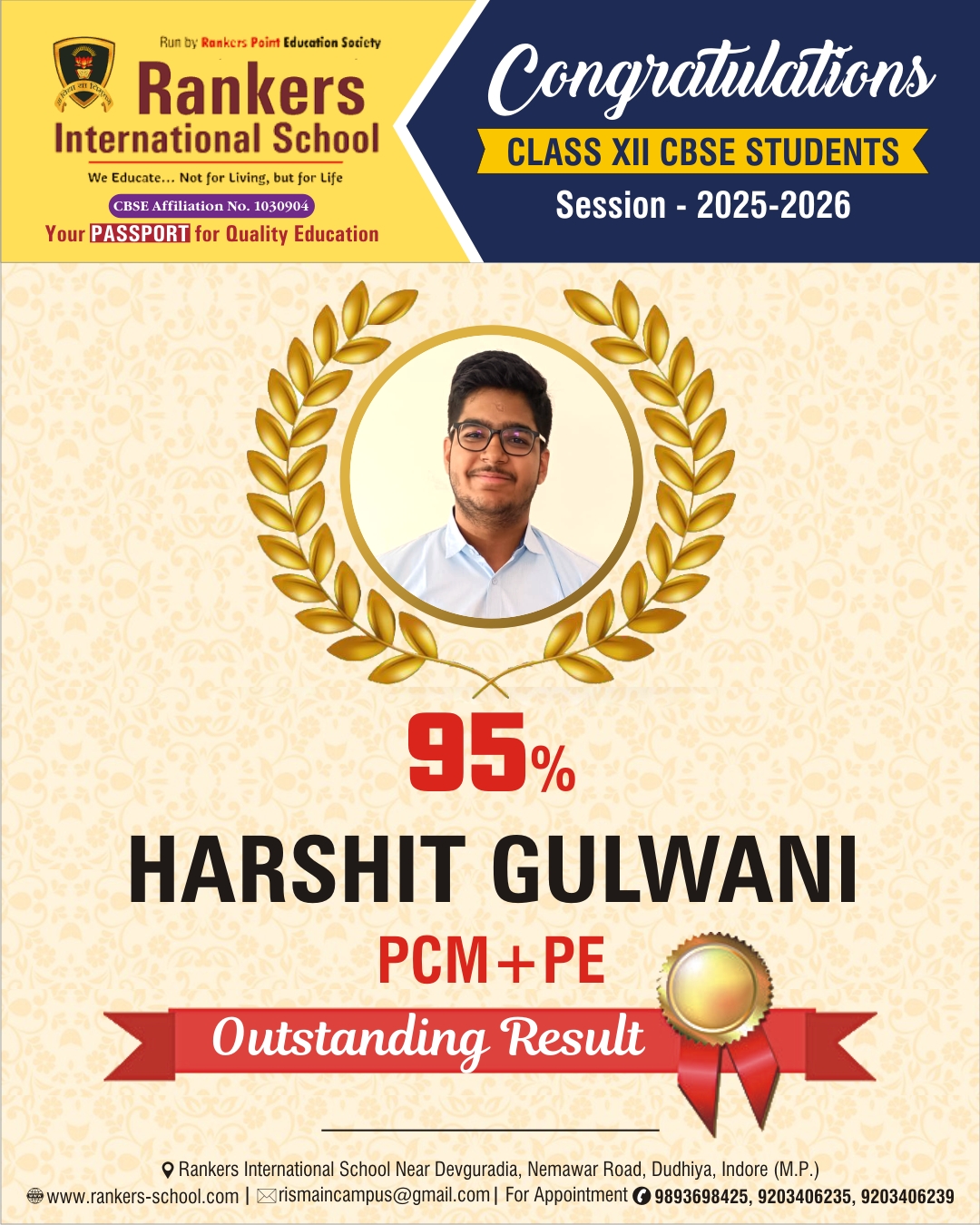 Harshit Gulwani - 95%